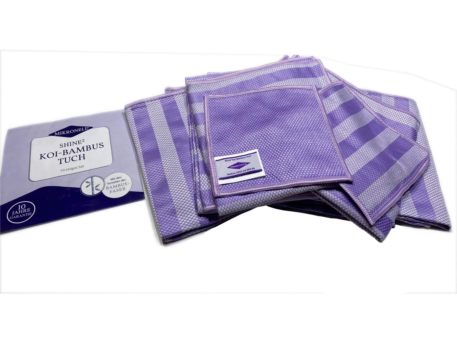 Ts24direkt Mikronell Koi Bamboo Cloths Set Of 10 In Purple | Desertcart  INDIA