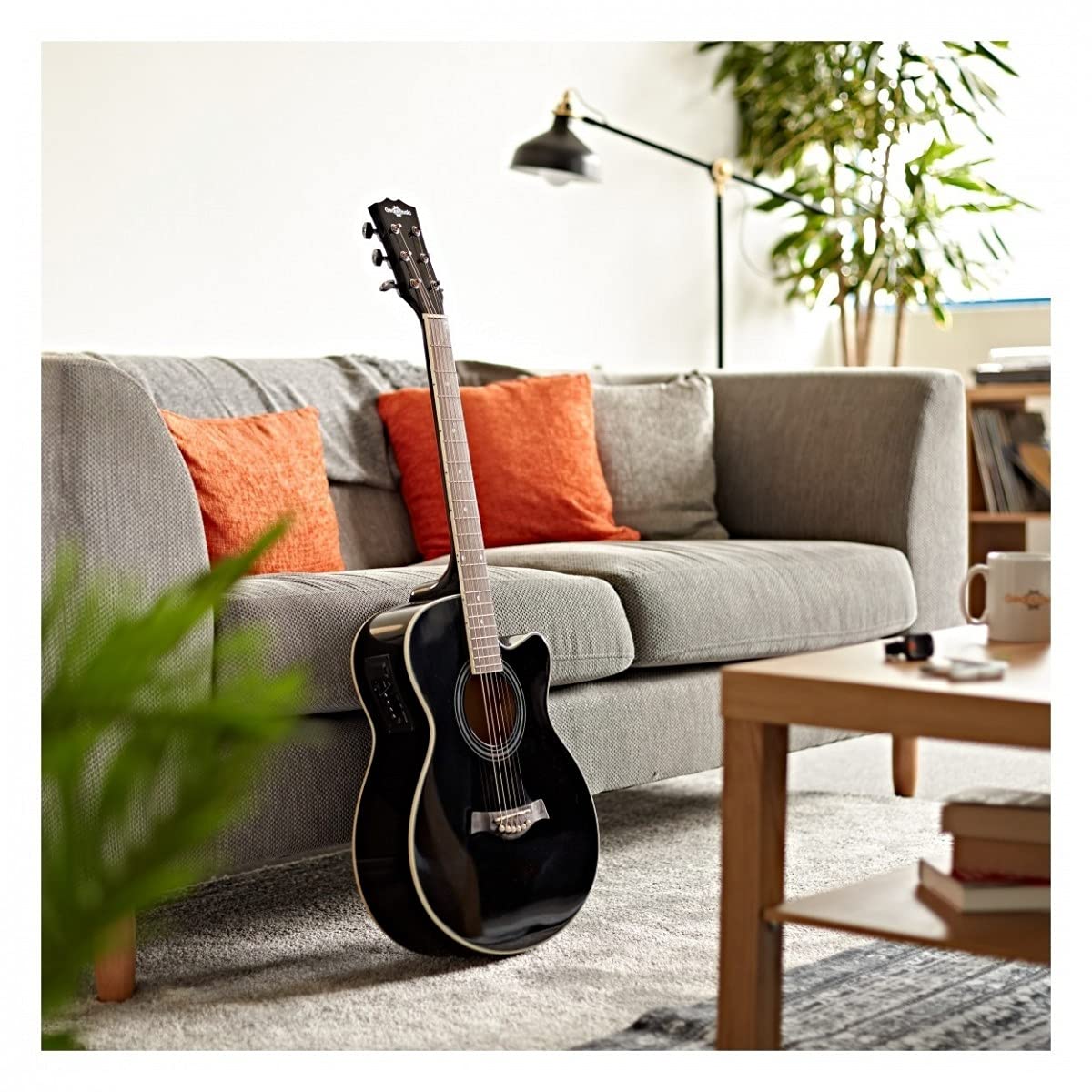 Gear4music SC-100 Guitare électro-acoustique Taille standard avec ampli 15W