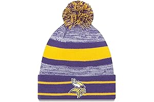 Minnesota Vikings Official Knit Cap with Team Name and Logo on Cuff