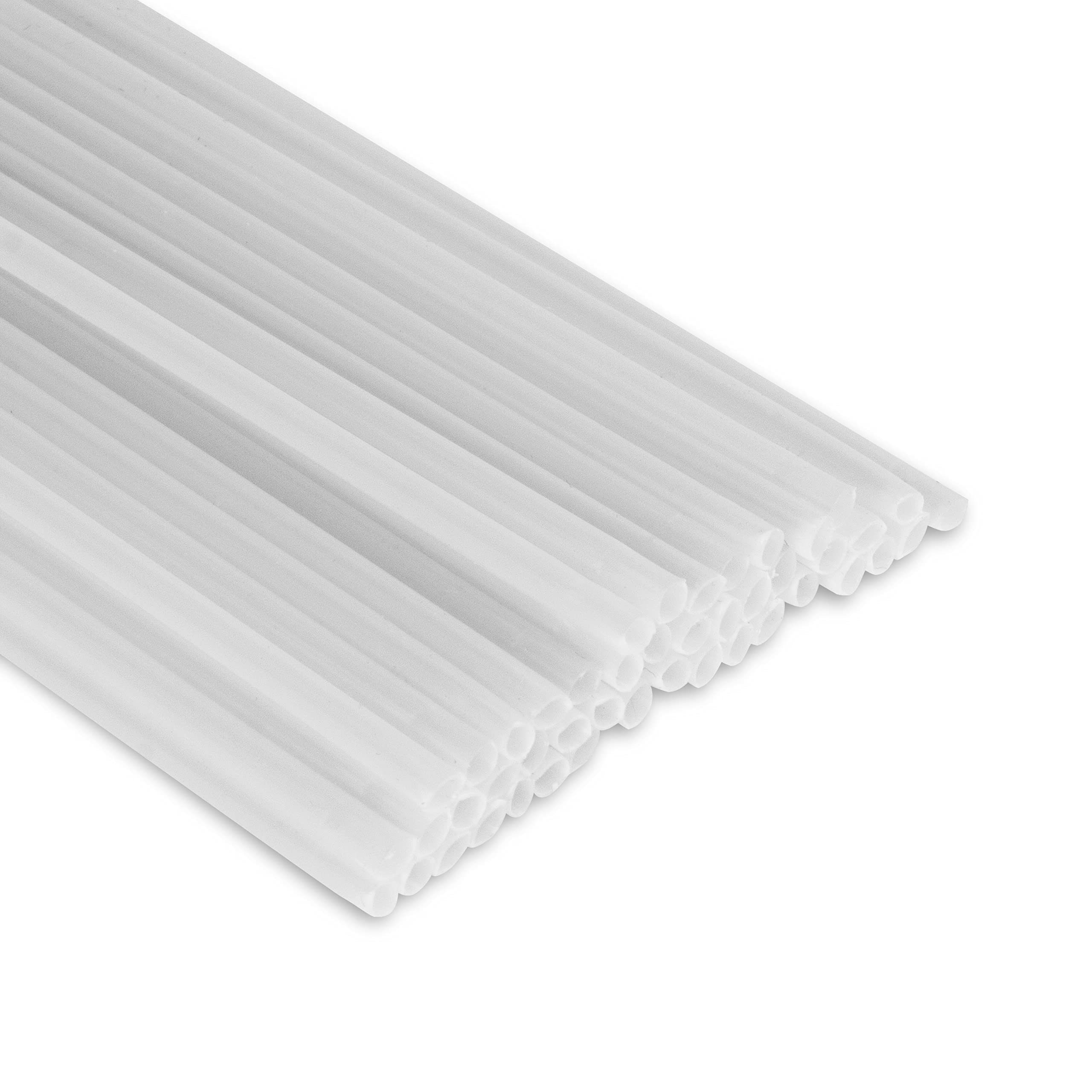 ARLANDA Cannucce Compatibili per Estathe in Lignina, Compostabile per Succhi di Frutta in brick, Resistenti Insapore Inodore, bianche, L.150mmxD.3.3mm Conf.100