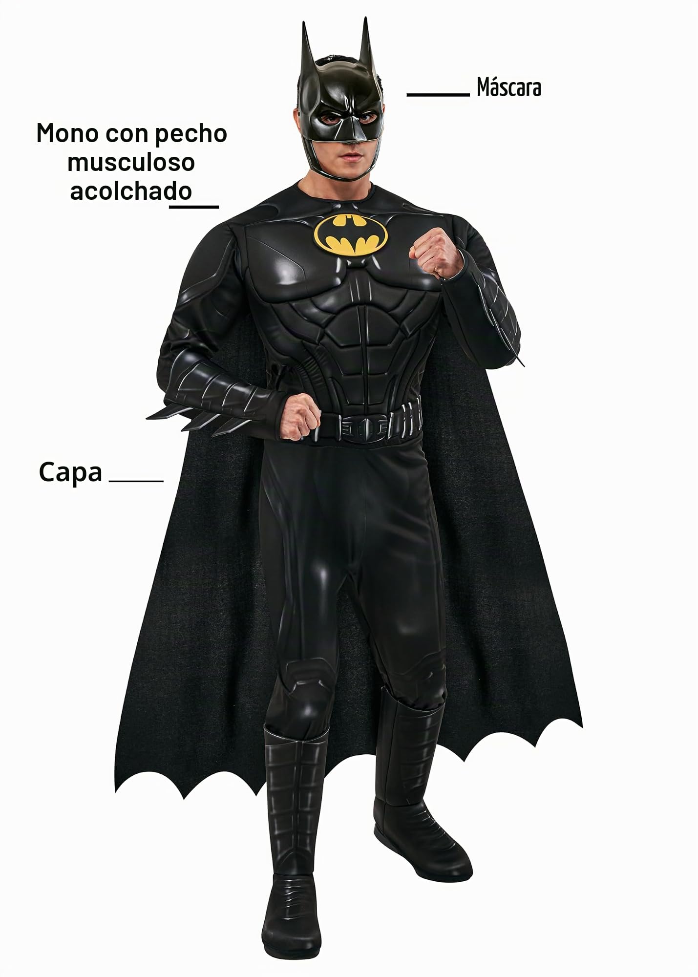 Rubie's - Disfraz de Batman (Keaton) de Dc Comics Flash the Movie para hombre