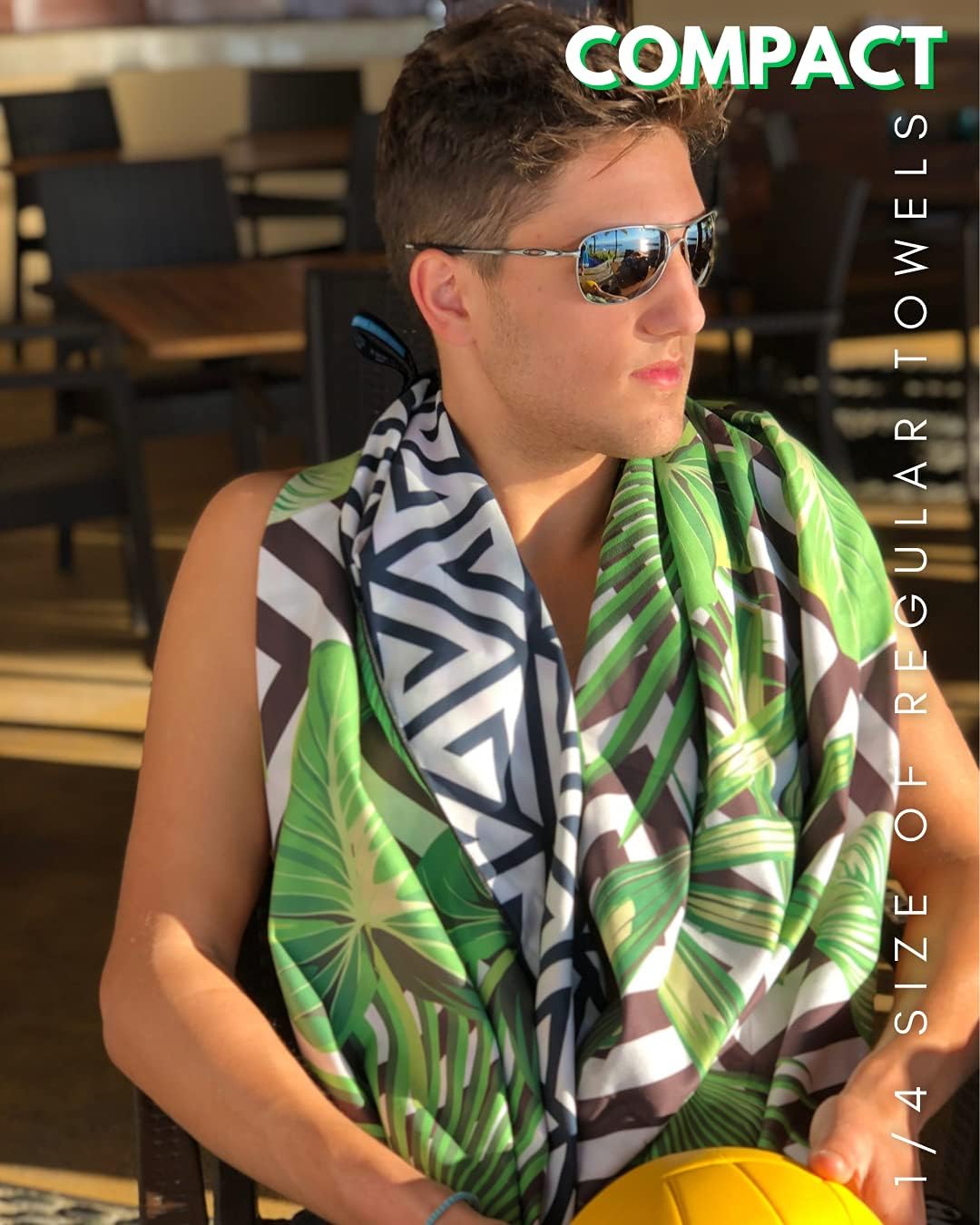 ECCOSOPHY Bundle: 2 Large 71x35 inch Microfiber Beach Towels with Travel Pouch. Designed to Keep You Sand Free and Comfortable.