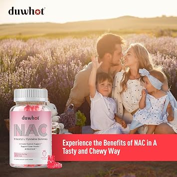 duwhot NAC Gummies 600mg for Kids & Adults, 60ct