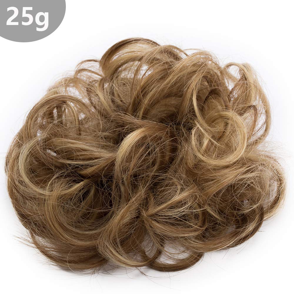 Kok na gumce, treska w korzystnej cenie, falowane, miękkie włosy, które wyglądają jak naturalne, 25 g, jasny brąz i popielaty blond