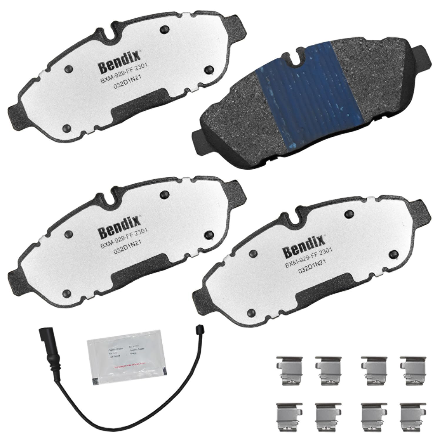 Bendix Fleet Metlok MKD2301FM Semi-Metallic Front Brake Pads for Ford E-Transit 2023, Transit 2020, Transit-150 2023-2020, Transit-250 2023-2020, Transit-350 2023-2020, Transit-350 HD 2023-2020