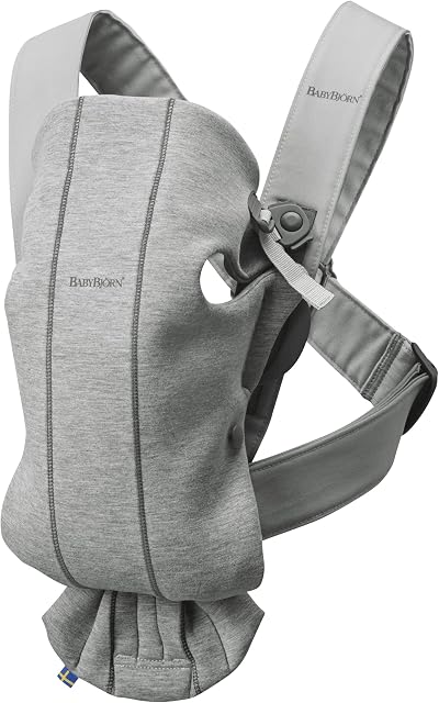 BabyBjörn Baby Carrier Mini, 3D Jersey, Light grey