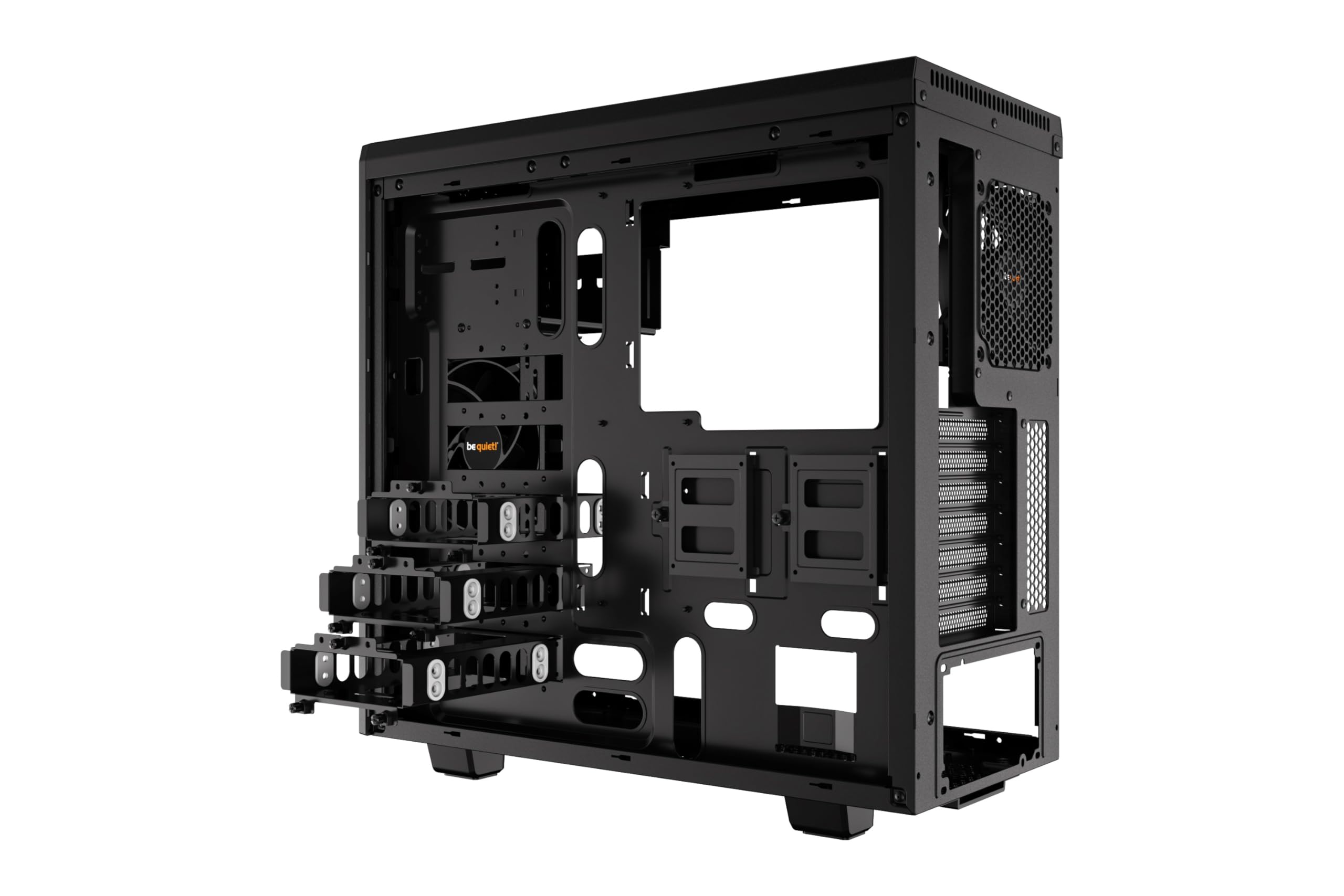 be quiet! Pure Base 600 Silver PC case, slot HDD riposizionabili, gabbia ODD removibile, 2 ventole Pure Wings 2 preinstallate, completamente insonorizzato, compatibile con radiatori fino a 360mm