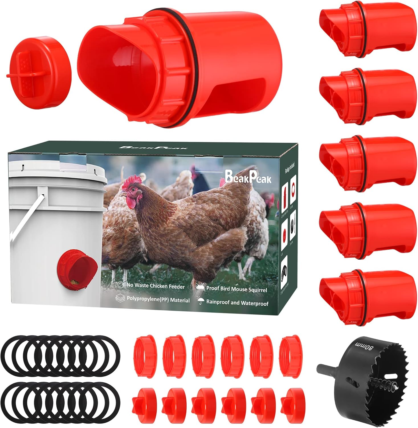 DIY Chicken Feeder, Upgrade Gravity No Waste Poultry