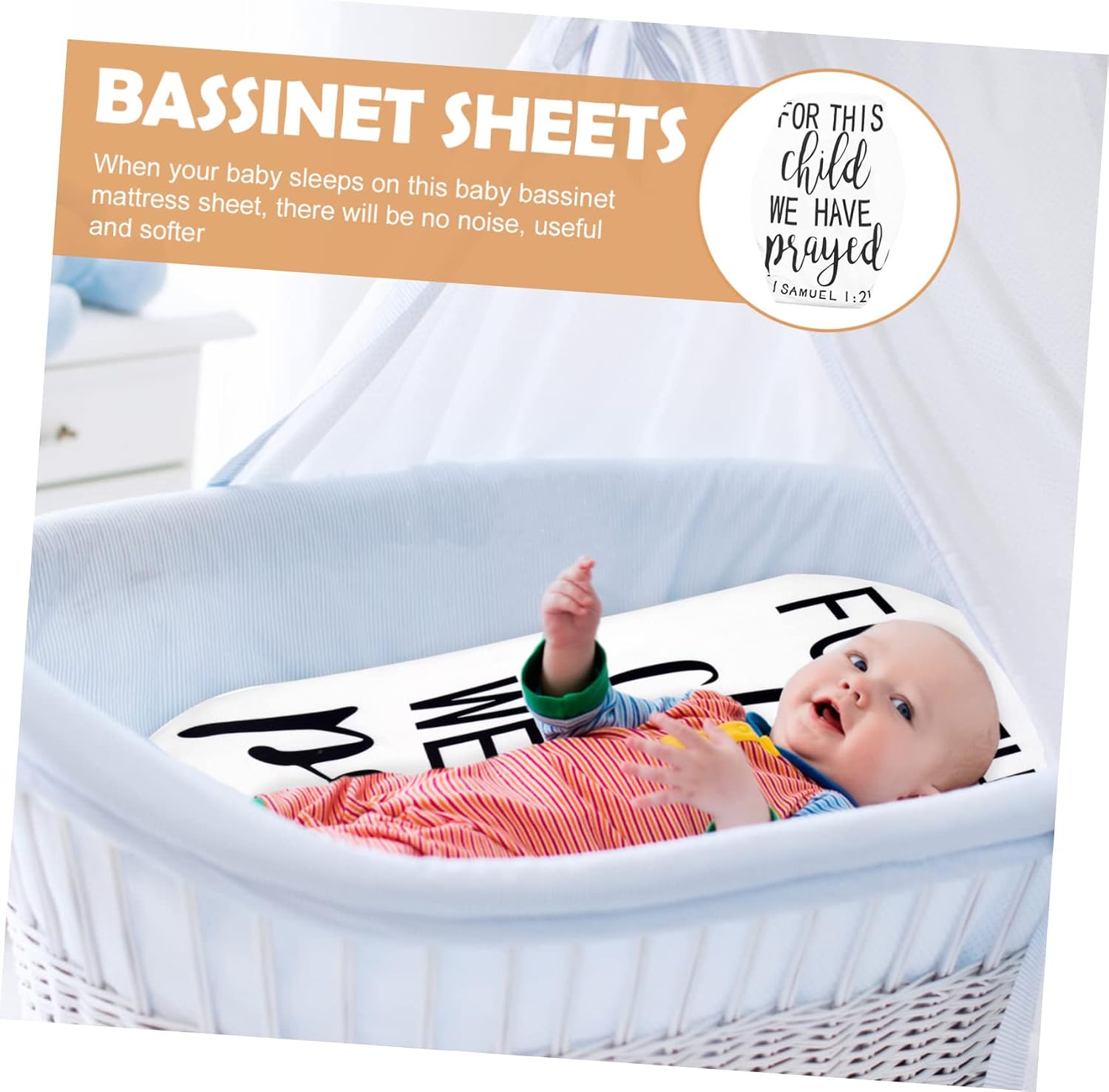 Knitted Fitted Bassinet Sheets for Cradles Soft and Breathable Removable Cover with Chic Patterns for Easy Cleaning Nursery Accessory