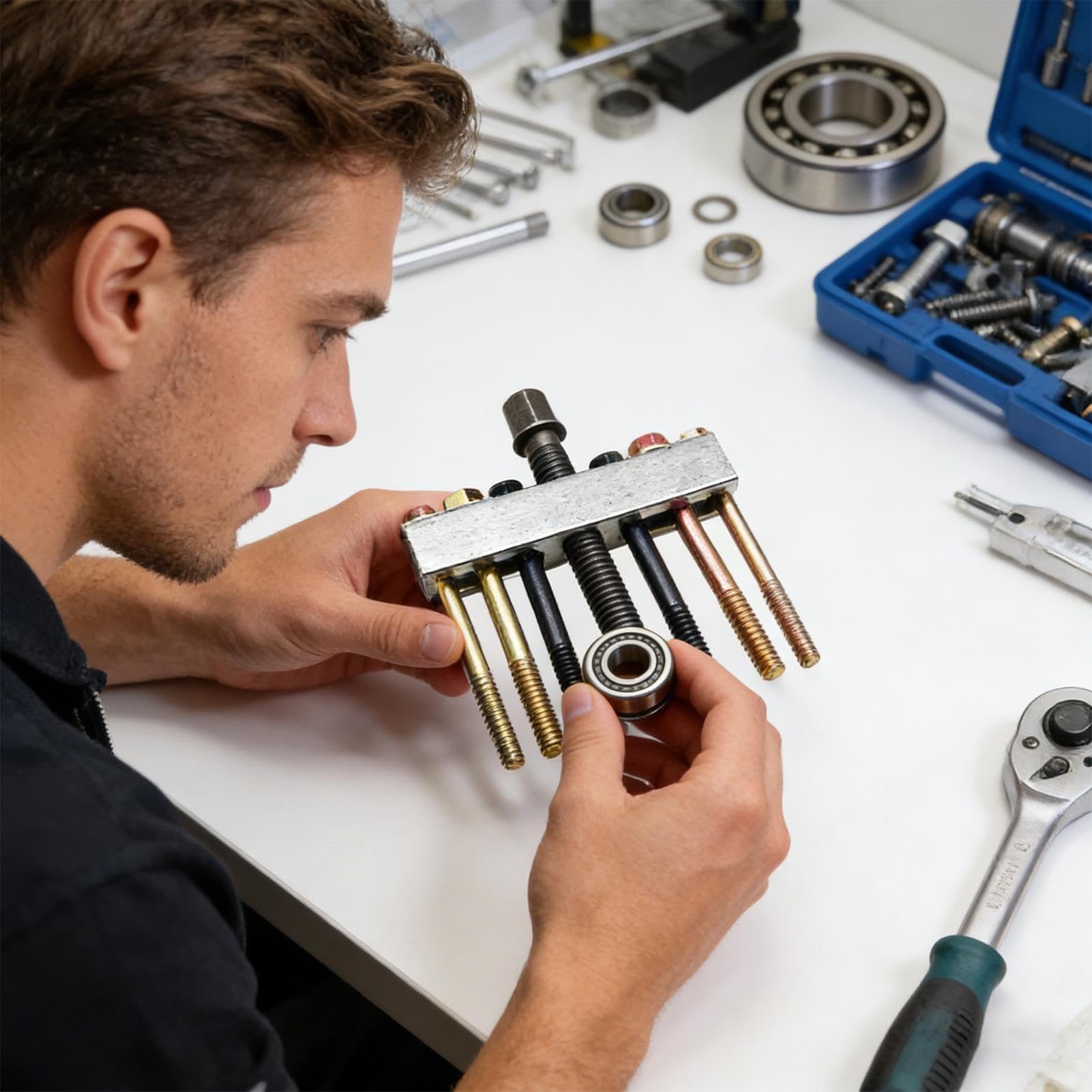 Generisch Estrattore puleggia, robusto strumento manuale regolabile, per veicoli e automobili, SUV, camion, pompe acqua, alberi climatizzati, cuscinetti