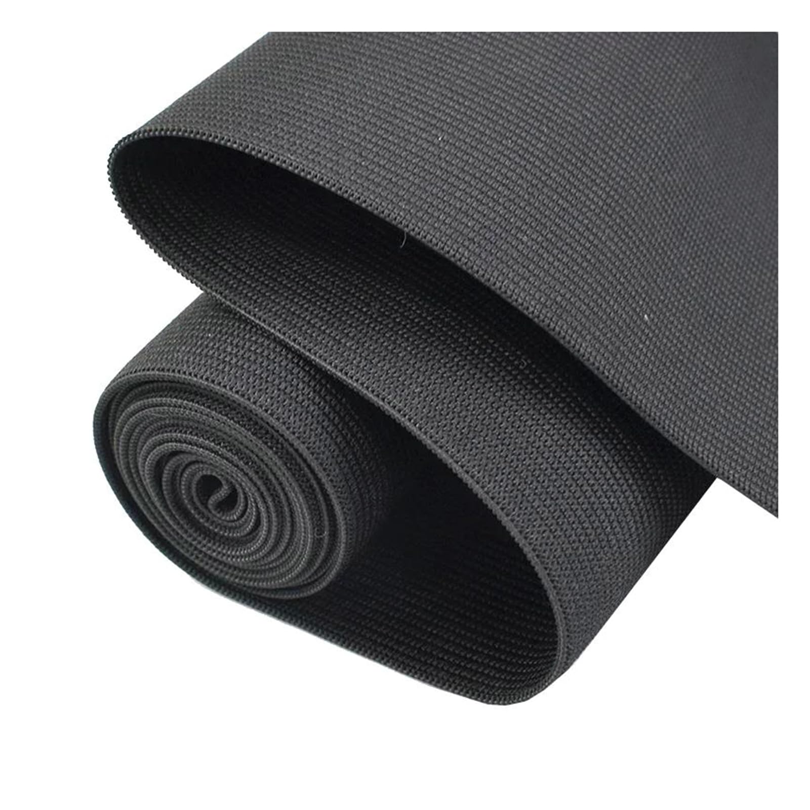 Extra breites Häkelgummiband, 1 Meter – 7–50 cm, weiches Gummiband für Armbänder, Gürtel und Bastelarbeiten mit dehnbarem Band,Schwarz,50 cm