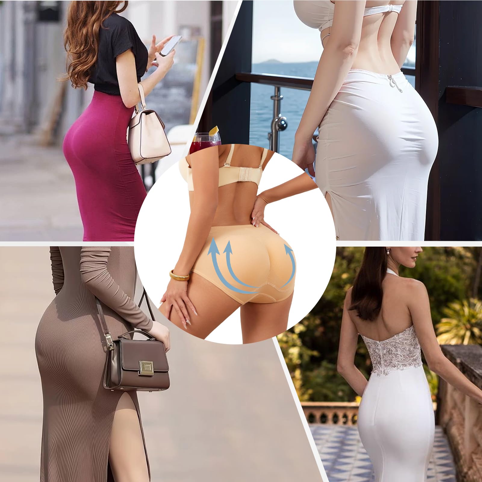 Damen Push Up Unterhose, Butt Lifter Höschen Frauen Enhancers Fake Ass Damen Butt Lifter Höschen Hip Enhancer Shapewear Po Heber Unterhose