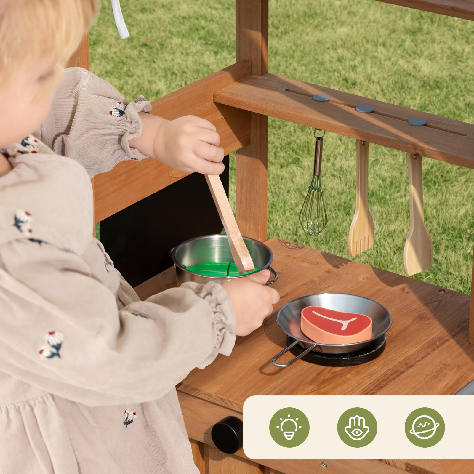 Cocina de barro con horno y fregadero central / Cocina de juguete de cedro para niños pequeños / Juego sensorial / Mesa de agua con arena / Montessori - México Cocina de barro con horno y fregadero central / Cocina de juguete de cedro para niños pequeños / Juego sensorial / Mesa de agua con arena / Montessori - México