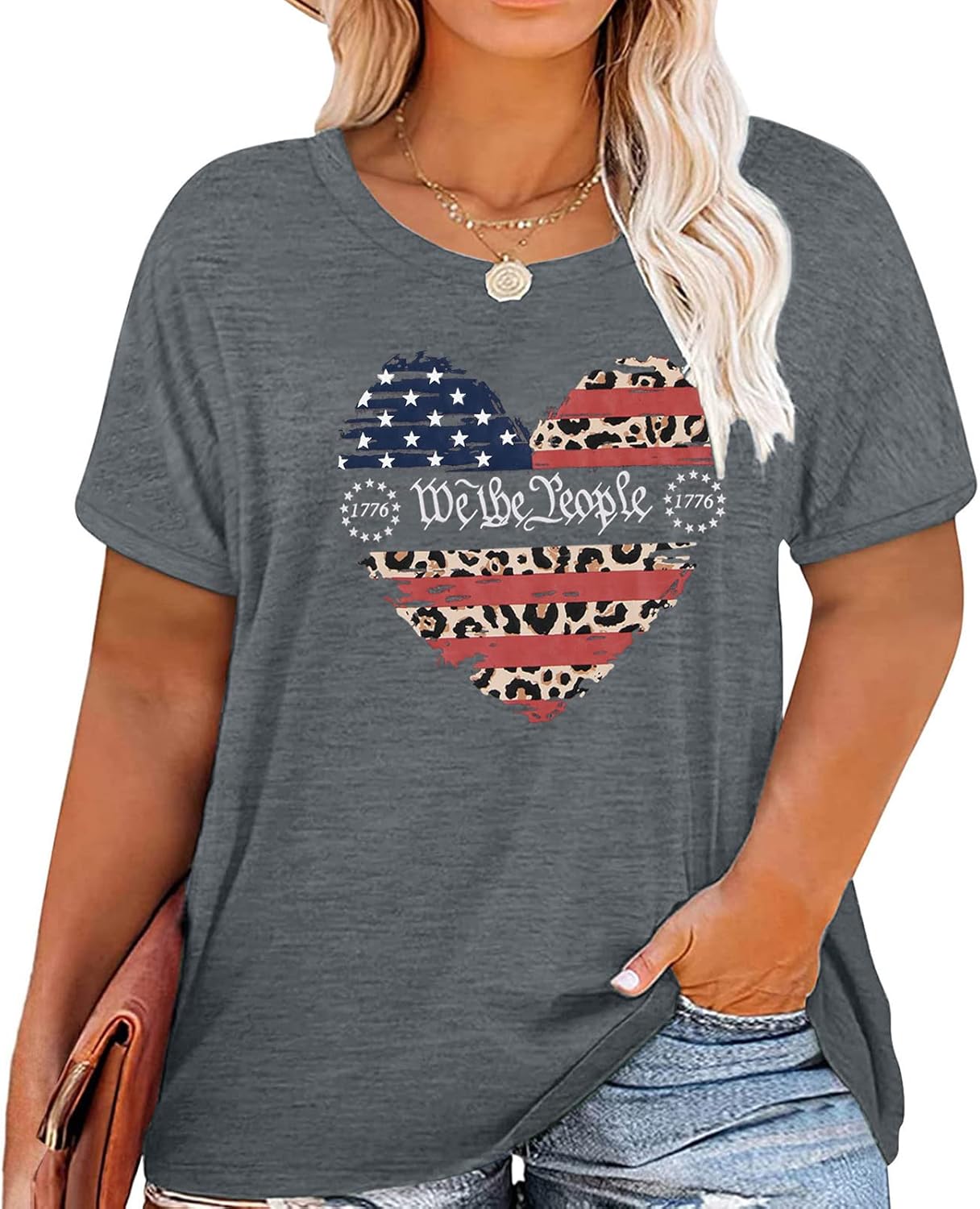 plus size 4th of july shirts for women