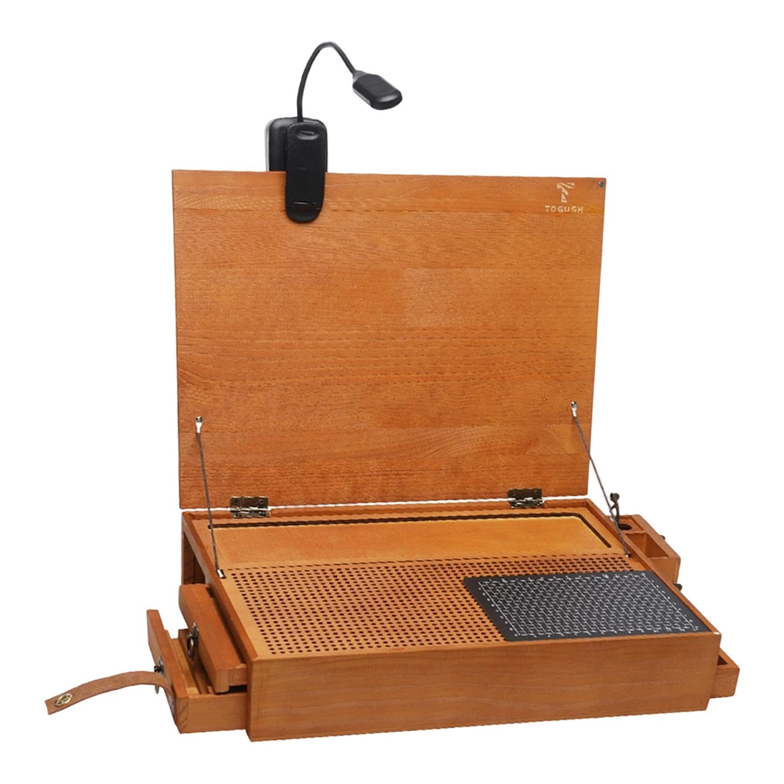 Perfeclan Mesa de Trabajo para Modelismo con Luz, Caja de Herramientas Portátil, Banco de Trabajo para Figuras de Acción Y Montaje de Modelos DIY.