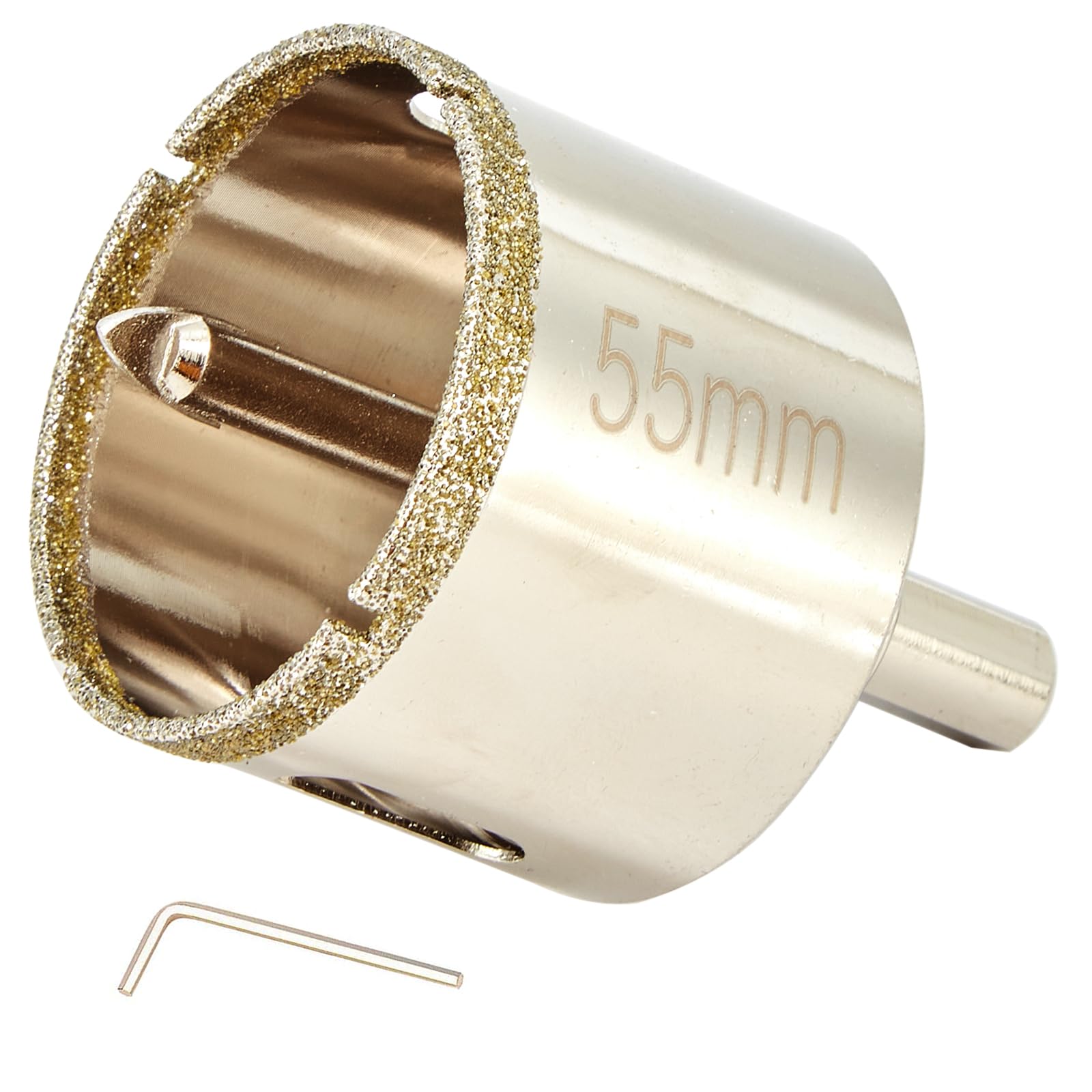 DaduoRi 55mm Diamond Hole Saw with Pilot Bit, 55mm Tile Hole Cutter with Center Drill Bit for Marble, Granite, Ceramics,Porcelain Tiles, Glass,Wet Use โ image 1