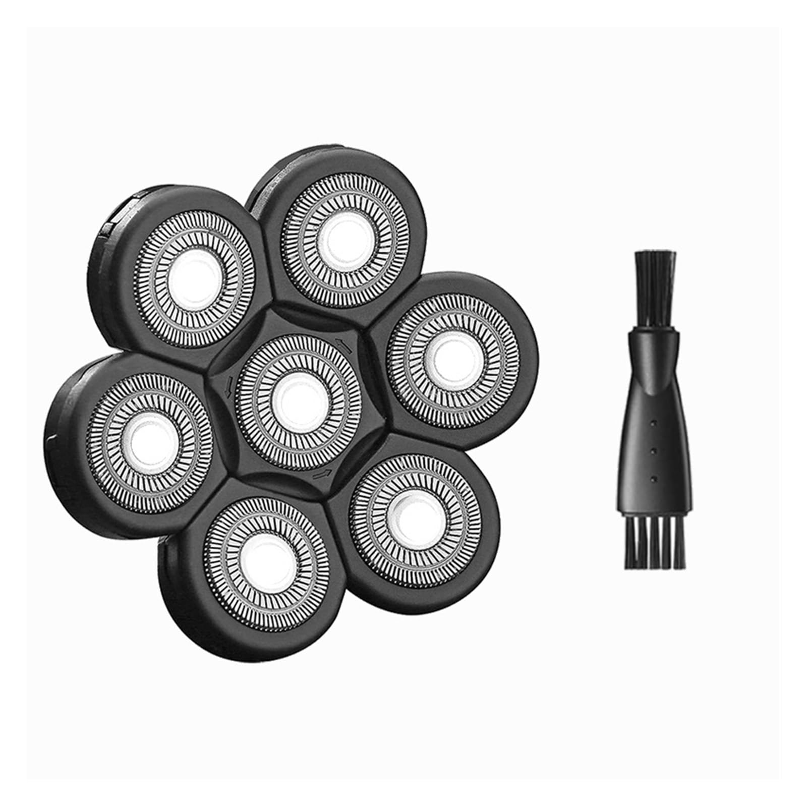 Testina For Rasoio Elettrico Sostituibile E Tagliacapelli For Tagliacapelli Testina Di Ricambio 5D 6D 7D Taglierina Galleggiante Rasoio For Barba(7D Black)