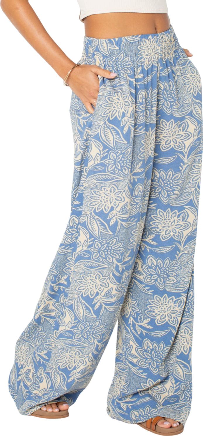 Roxy - Womens Forever and A Day Pants Color Infinity Blue Lotus Batik Size Large