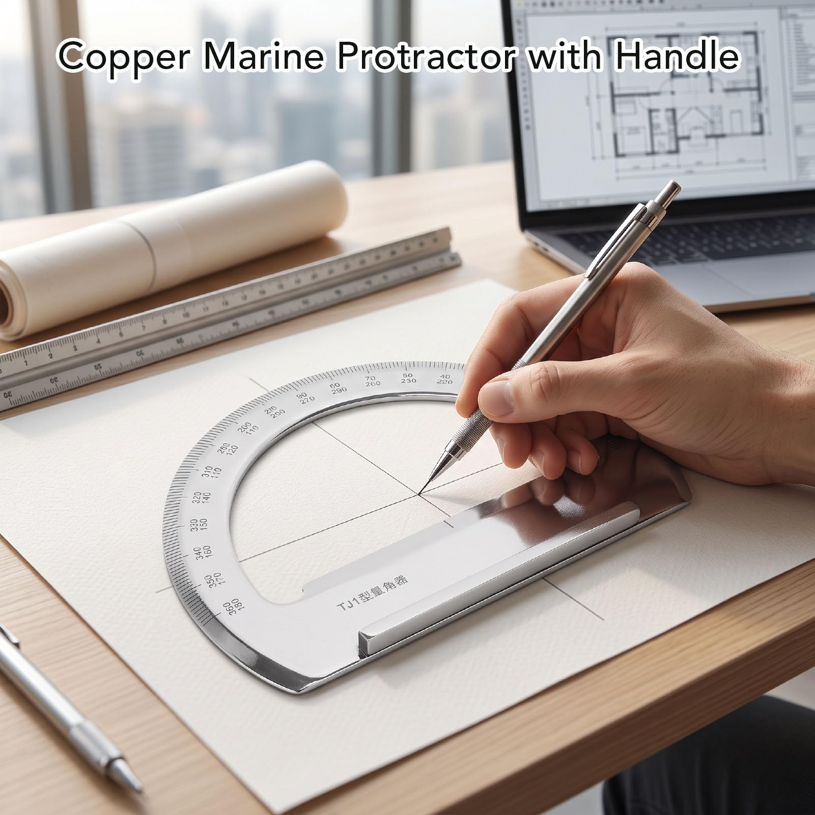 Haofy Mosiężny Kątomierz Morskiej, IMPA471586 Narzędzie Nawigacyjne