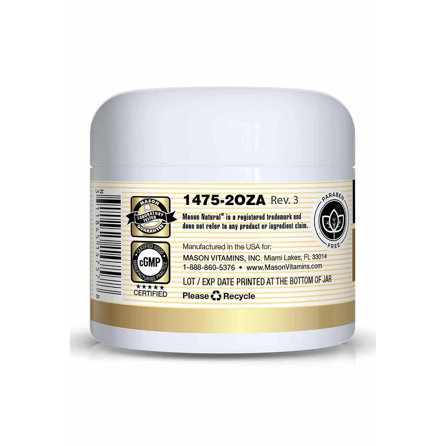Mason Natural, Collagen Beauty Cream, Pear Scent, 2 Ounce Jar (Pack of 3), 100% Pure Collagen Anti-Aging Moisturizer, Promote Elasticity and Strength in Skin - Image 3