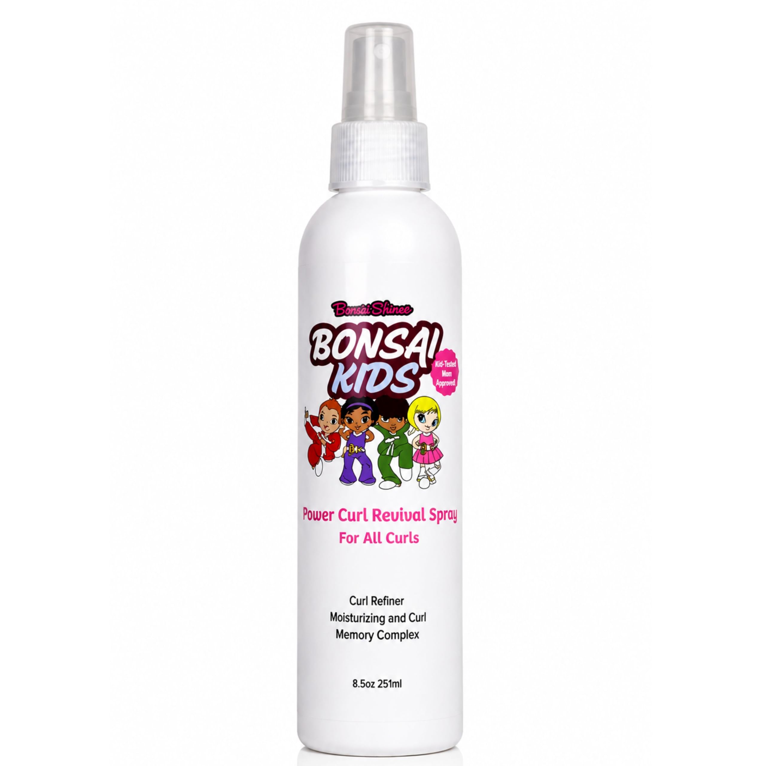 Curl Spray 8oz fl. oz. | Tear Free - Kids - Toddlers - Biracial Hair | Restores Curls - All Day Bounce and Hold