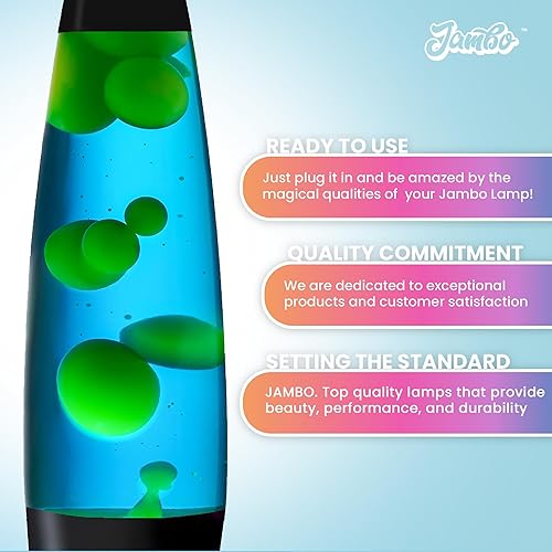 Miniatura 2 de Jambo Hermosa lámpara de 16 pulgadas con cera, luz nocturna relajante para decoración del hogar, extra alta, lámpara de sala de estar, oficina,