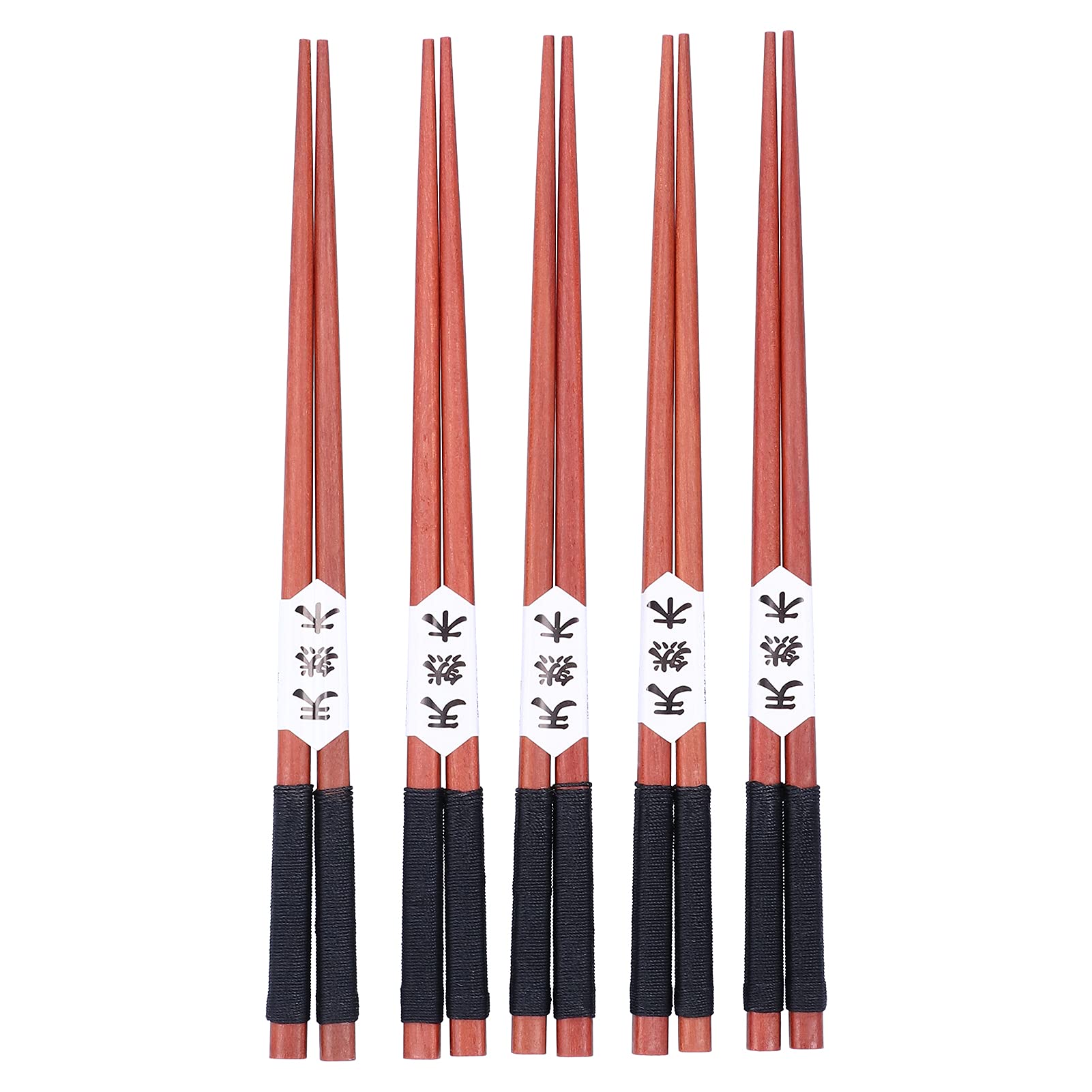 Cocoarm Bacchette Di Legno Bacchette Per Sushi Riutilizzabili 5 Paia Legno Di Sandalo Rosso 9,3 In Mano Legate Impugnatura Antiscivolo Lucidate A Mano Per La Casa Hotel Ristorante Pasti In Famiglia