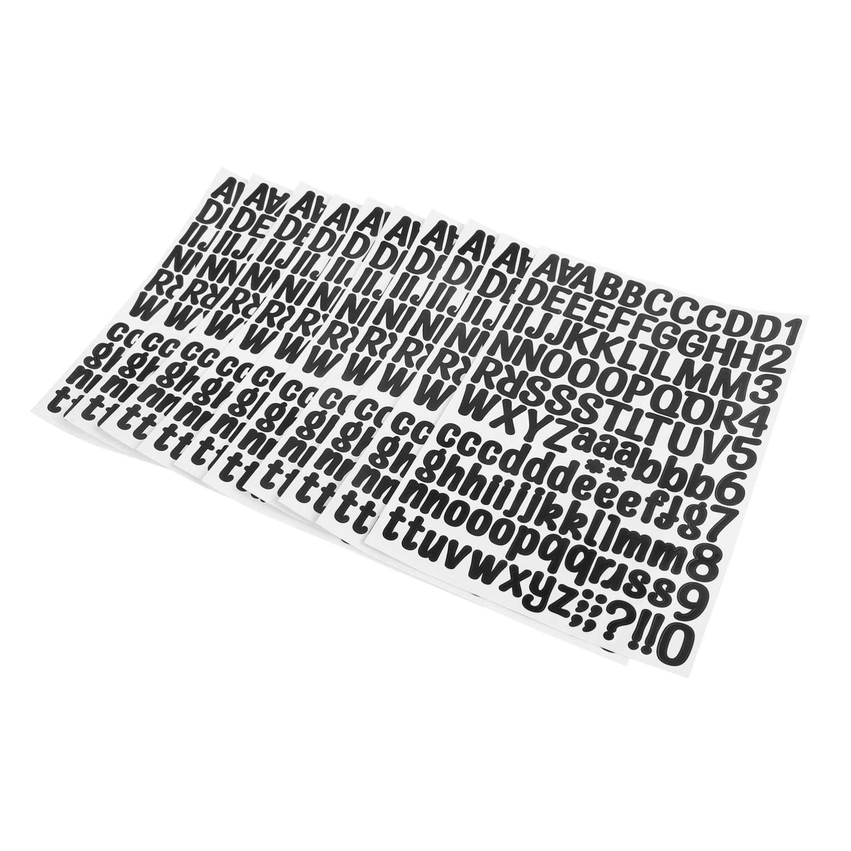 Pegatinas de letras y números Galpada de vinilo resistente al agua pack de 12 hojas para botellas