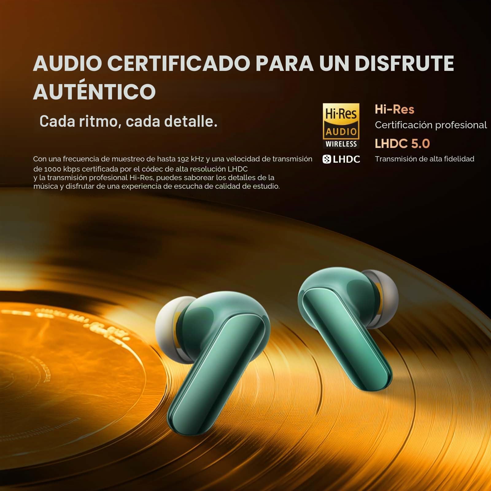 realme Buds Air 7 Pro Auriculares Inalámbricos con 55dB ANC AI Traductor, 48H de Batería, Auriculares Bluetooth TWS In-Ear con 11+6 mm Dual Controlador y Hi-Res LHDC 5.0, Diseño Aluminio para Aviación