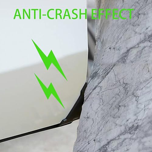 Miniatura 4 de Protectores de esquina para puerta de automóvil, paquete de 4 + 4 protectores de borde de goma negra, resistentes a los arañazos y a las