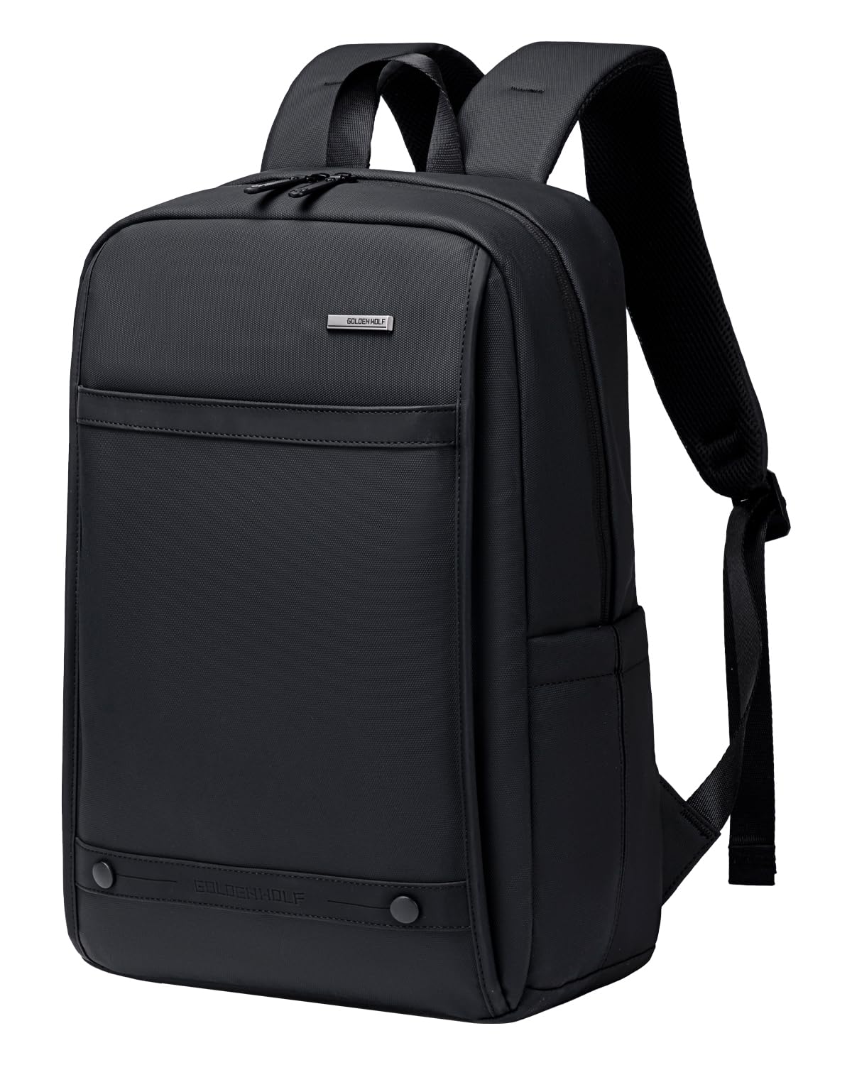 Slim Laptop Backpack for Men Women Lightweight 15L Backpack for Daily Use Water-resistant Multiple Pocket 15.6-inch Lapotp Bag for Office College,Black-image-24