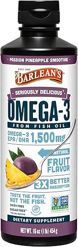 Miniatura 9 de De Barlean Aceites Orgánicos Aceite de Pescado Omega Swirl, 16 onzas, BAR-60010, 16 onza, 1, 1