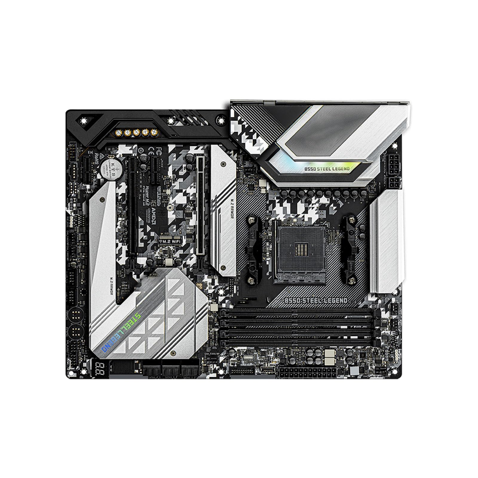 Placa Base Placa Base Fit For ASRock B550 Steel Legend AM4 Compatible con 5800X3D 5700X 5600G CPU 4xDDR4 4533MHz 128GB M.2 HDMI PCIe4.0 ATX