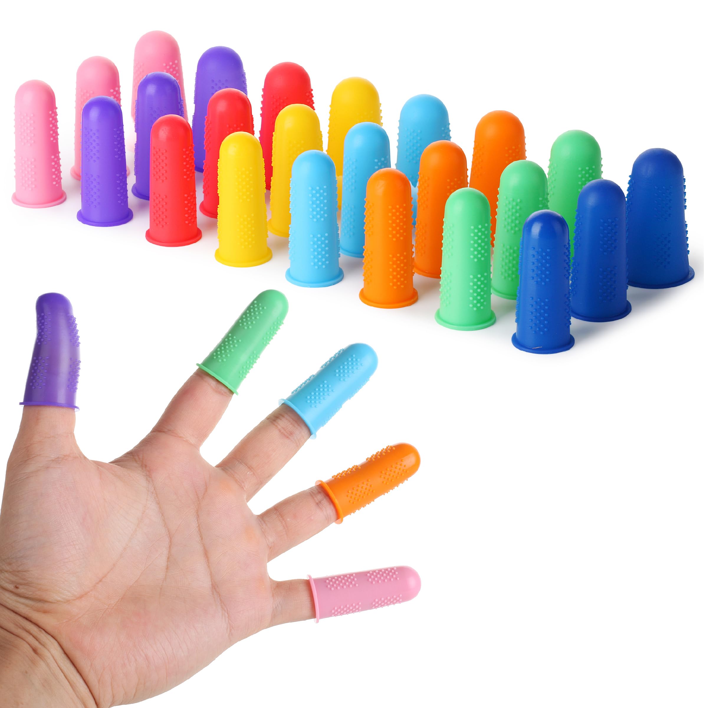 Mr. Pen- Silicone Hot Glue Gun Finger Caps, 24 pcs, 3 Sizes