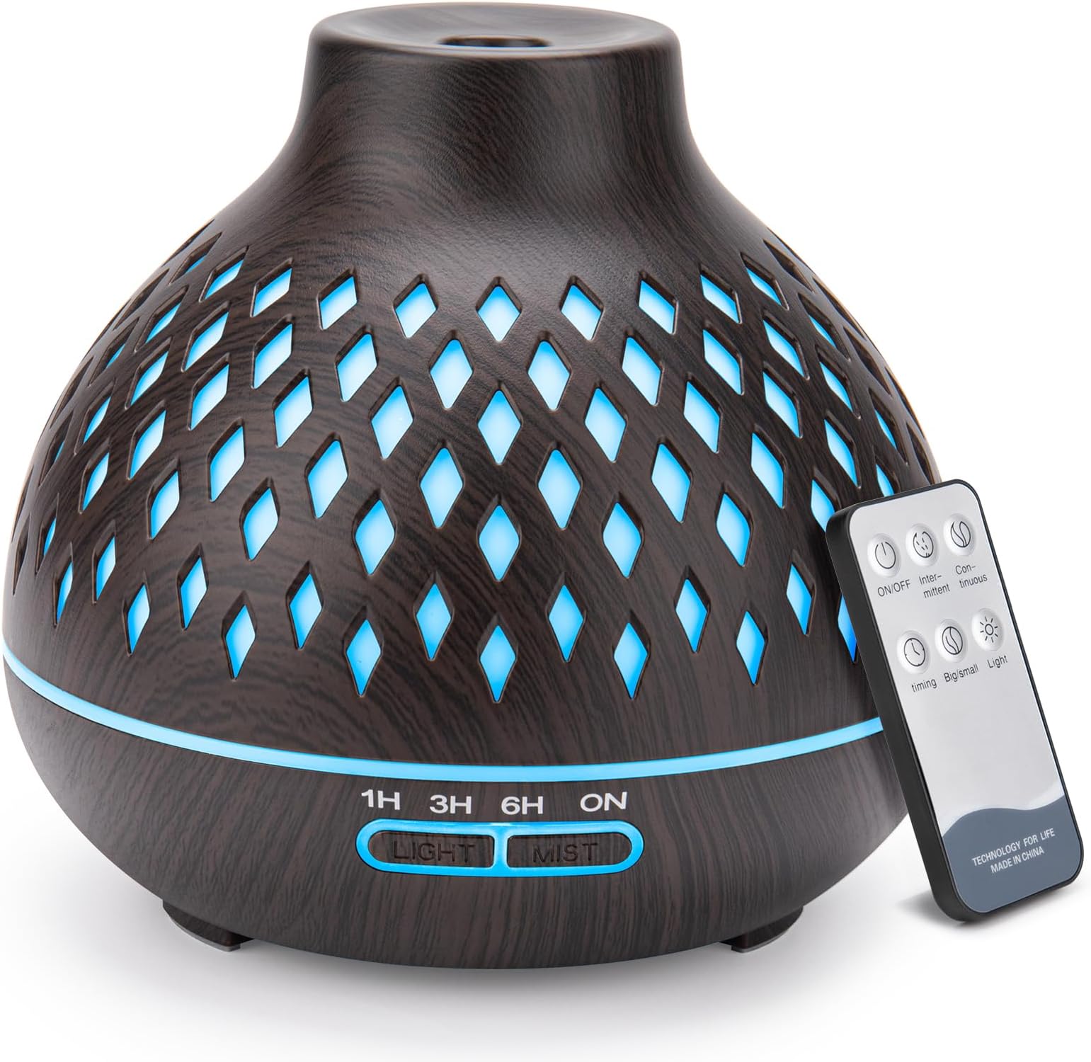 SPLITSKY 400ML Oil Diffuser, Aroma Diffuser with Remote Control, Essential oil diffusers Air scent Humidifier, Electric Nebulizer with 7 LED Light Colors for Bedroom, Home