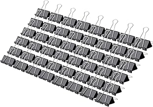 Binder Clips (48 Pcs) 1 Inch,Black，1 Inch Paper Clamps for Office, Home, School