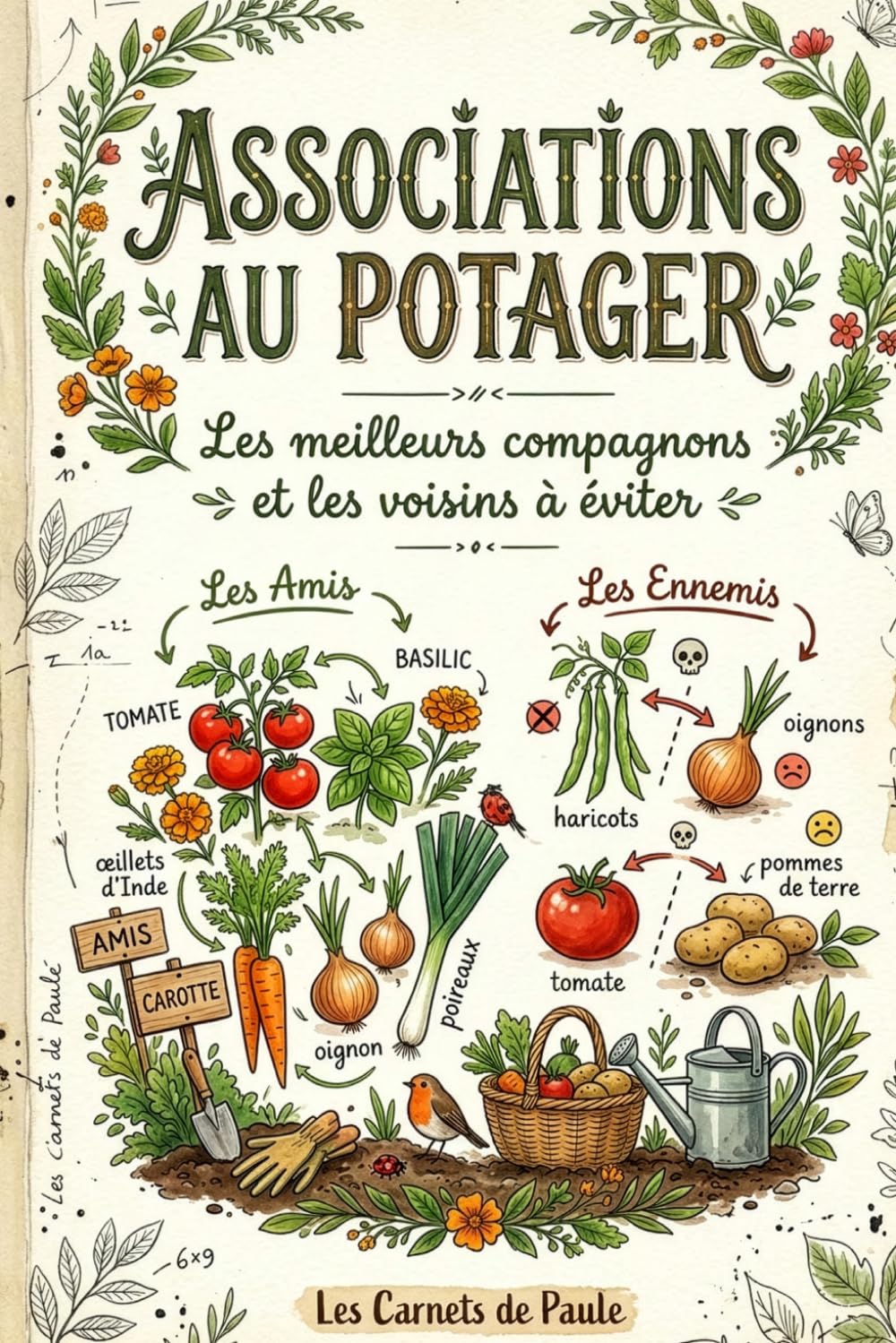 Associations au potager: Les meilleurs compagnons et les voisins à éviter (Les Carnets du Potager)