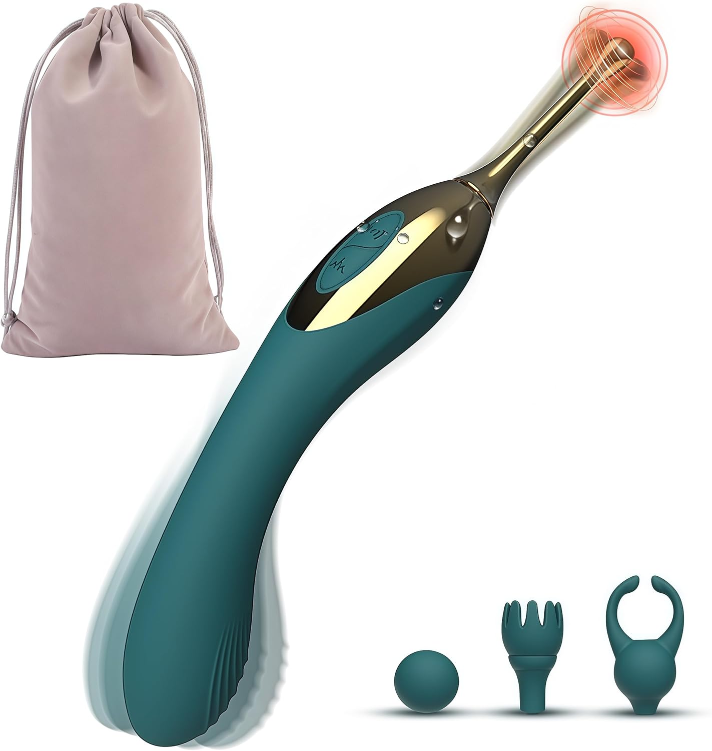 3 Seconds to Squirt - Clitoral Vibrator Sex Toys for Women Female Squirting Vibrators Clit G-Spot Dildo Nipple Stimulator Anal Vibe - High Frequency Personal Massager Wand Adult Sensory (Royal Green)