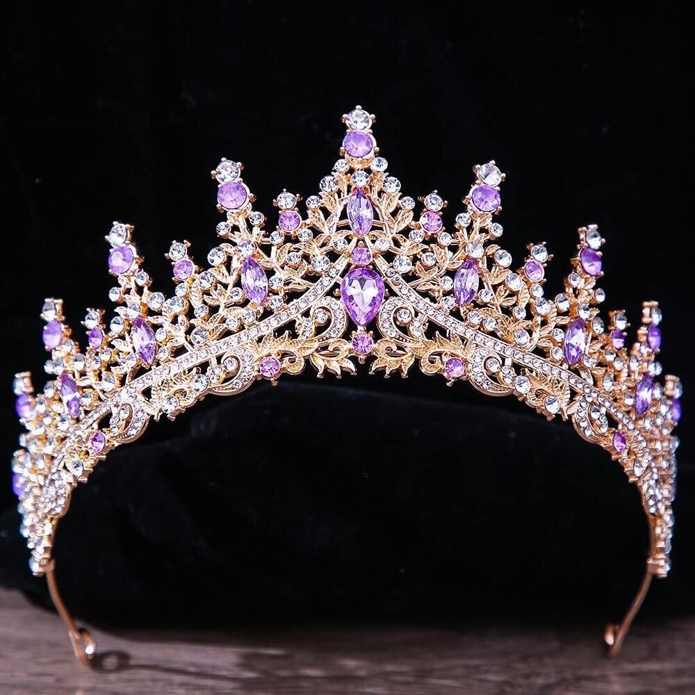 Ladies Crystal Tiara for Women, Rhinestone Bridal Crown, Elegant Headdress for Weddings, Proms, Parties, and Special Occasions