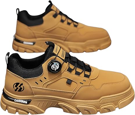 Mens Thick-Sole Sneakers, Secret Shoes, Dial Type, 2.0 inches 5 cm, Height Increasing, Low Cut, Work Boots, Lightweight, Anti-Slip, Shock Absorbing, Waterproof, Abrasion Resistant, No