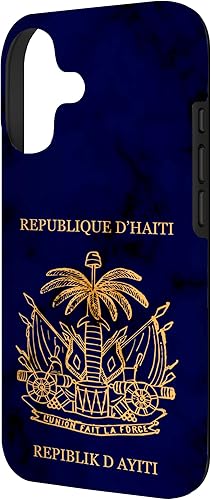 Vista 89 de iPhone 13 Pro Haití, haitiano, pasaporte de Haití, bandera de Haití. Funda