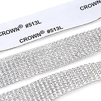 Vista 2 de 3 rollos de cinta de diamantes de imitación, 3 tamaños, tiras de diamantes de imitación autoadhesivas, cintas de diamantes de imitación de cristal