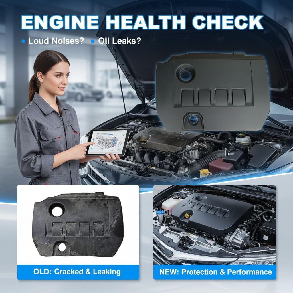 11212-37010 Engine Cover Compatible with Lexus RX300 RX330 RX350 1999-2018,Compatible with Toyota Corolla 2009-2019 Camry 2011-2016,Engine Intake Manifold Cover Replace# 1121237010