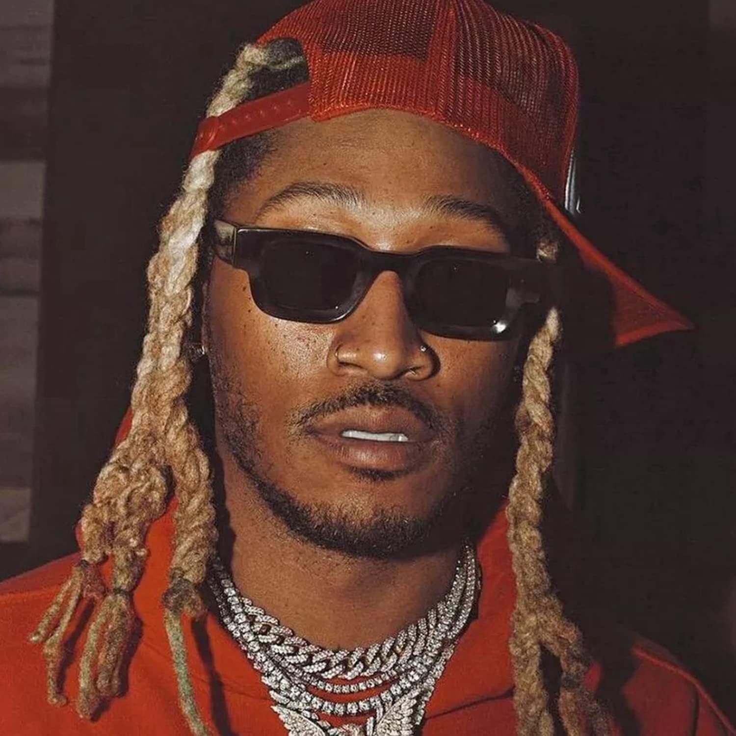 EYLRIM Thick Square Frame Sunglasses for Women Men Chunky Rectangle Polarized Sunglasses UV400 Protection - Image 3