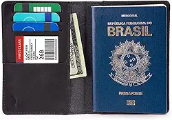 Porta Passaporte Documentos Cartões/cédulas Couro Legítimo