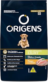 Origens Ração Seca Light Para Cães Adultos De Médio Porte Sabor Frango 3Kg