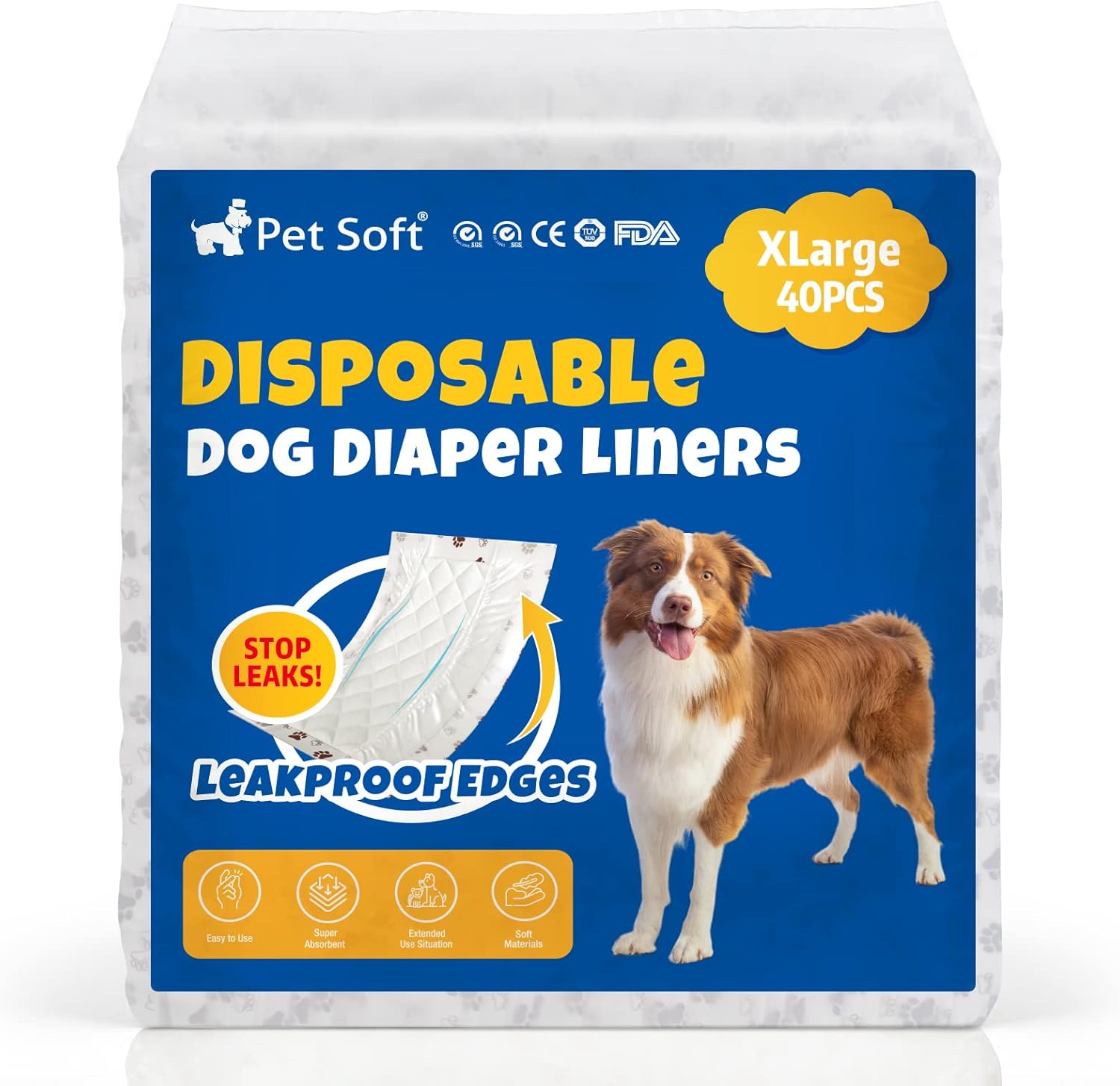 Pet Soft Dog Diaper Liners Disposable Diaper Pads Fit to
