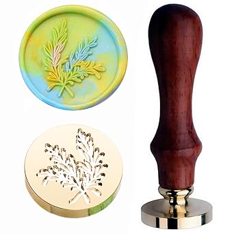 JUPPE Rosemary Wax Seal Stamp, Plant Rosemary Sealing Wax Stamp Rosemary Wax Stamp Wedding Invitation Birthday Party Leaf Seal Rosemary Wax Seal Stamp
