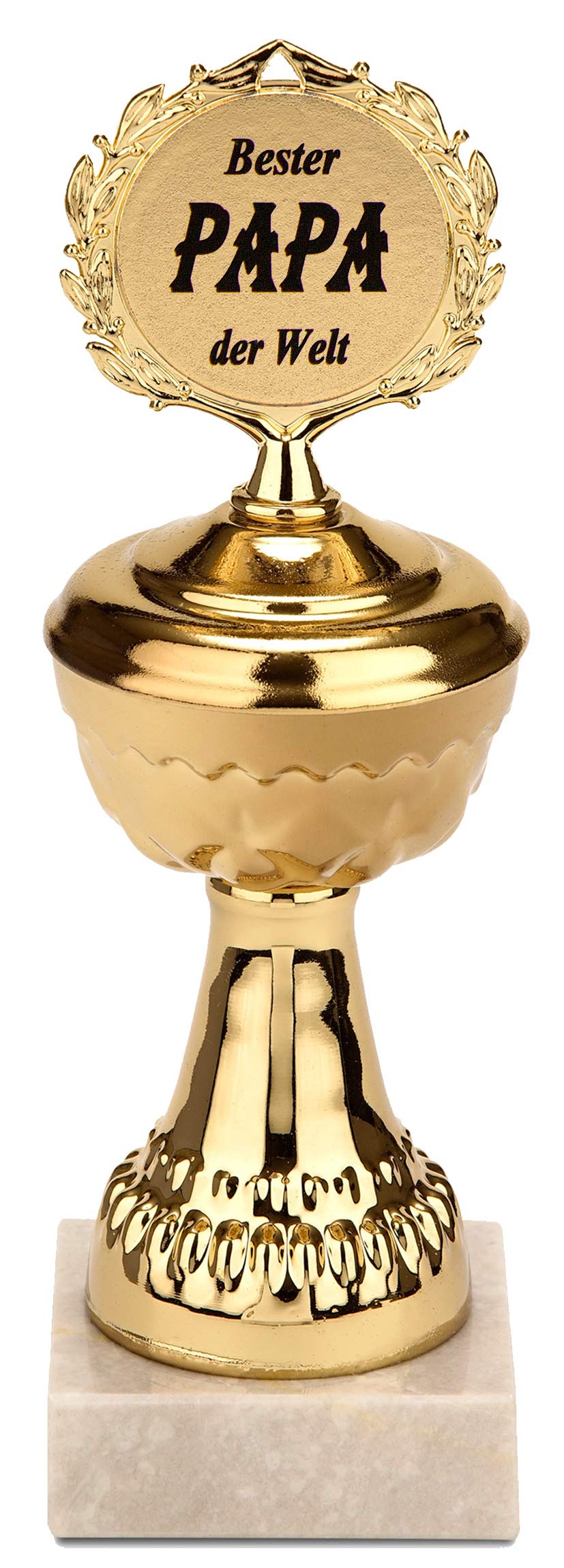 Brubaker Trophy – Golden Trophy with Marble Base – Gift Idea for Dad – Motif: Best Dad in the World