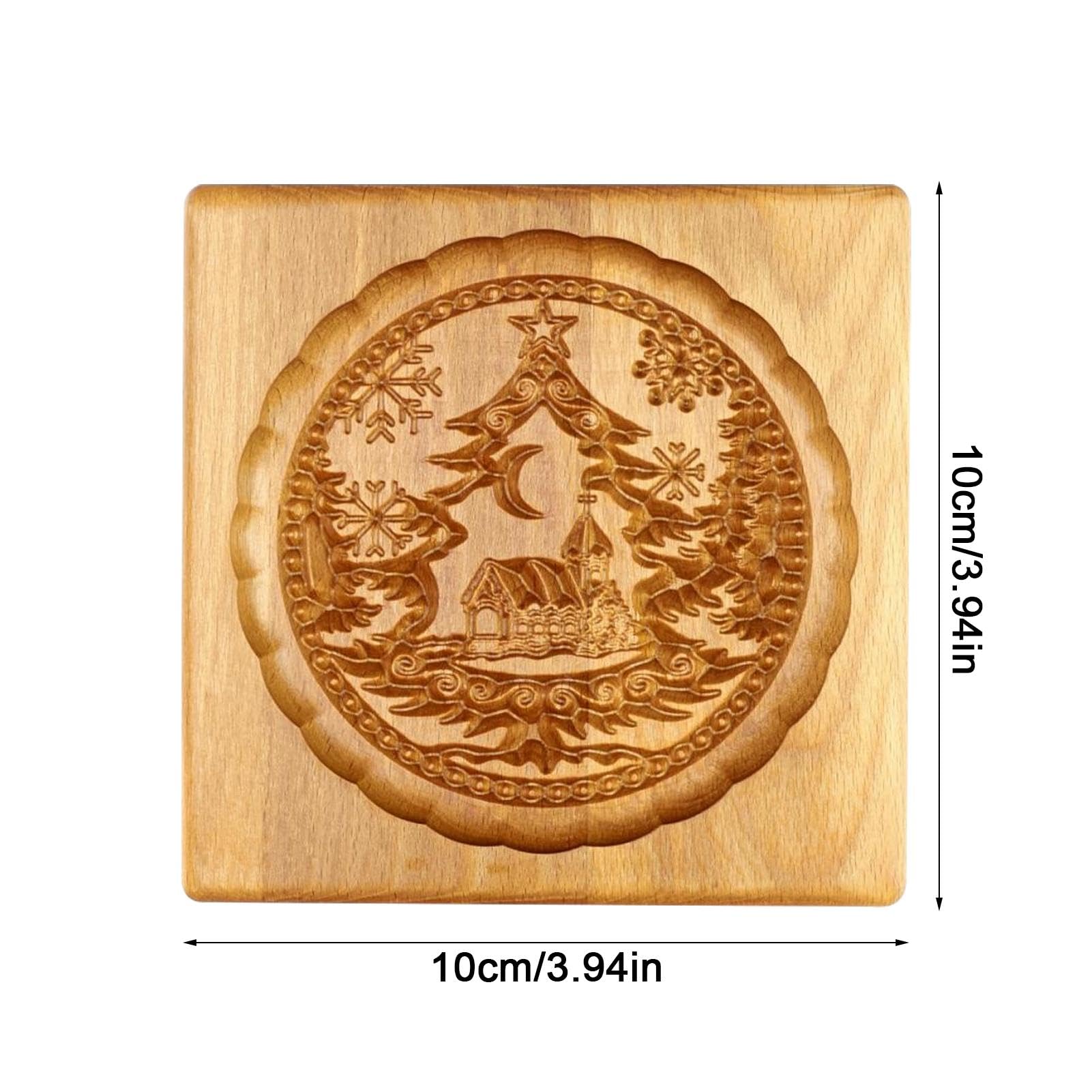 Keksausstecher, Keksformen aus Holz, Kekse, Keksausstecher, 3D-Kuchen, Keksprägepresse, Lebkuchen-Keksstempel, Backformwerkzeuge, Rosenblütenblatt